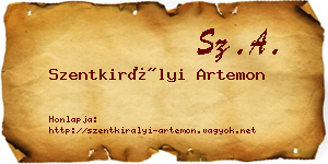 Szentkirályi Artemon névjegykártya